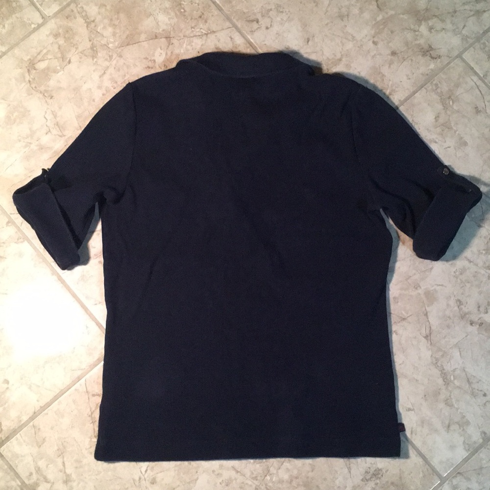 LAST CALL Ralph Lauren deep V snap button blouse - Picture 6 of 8